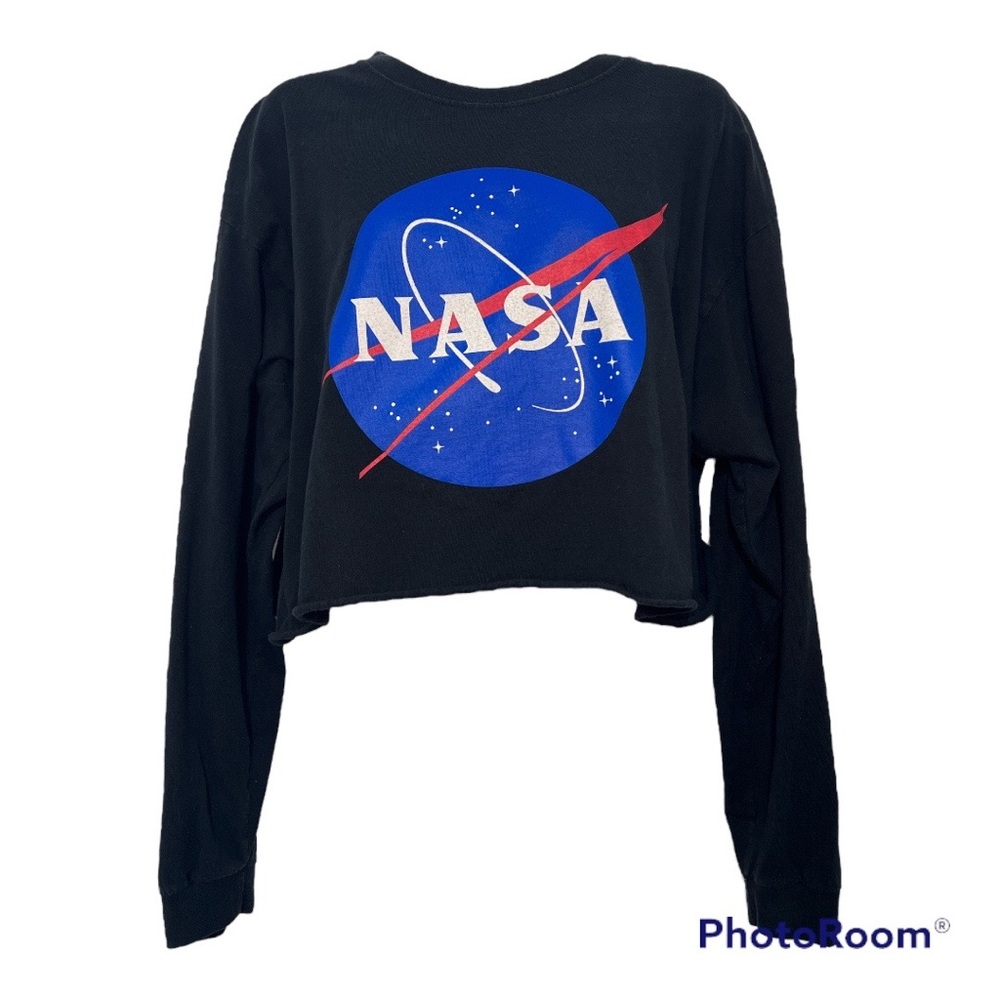 NASA cropped long sleeve tee